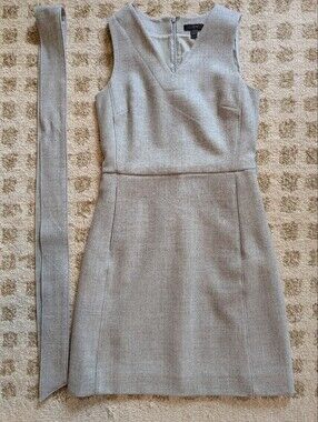J. Crew Light Gray Wool Suit Dress